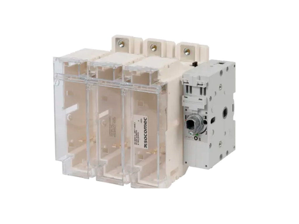 Socomec sikringsbryder NH0 sikringer, 3P 160A - Frontbetjening højre side