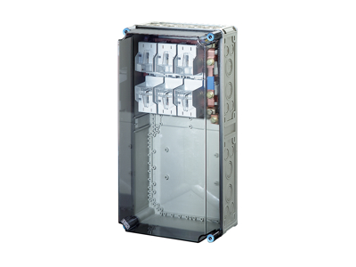 Mi kasse med 1xHRC1 sikringselement 250A 3P, ln=630A, t/kombination