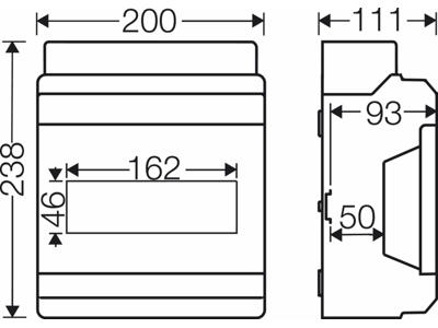 Hensel KV gruppetavle 9 moduler (1x9) - IP65