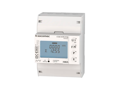 Socomec kWh måler 3-faset, direkte måling 100A, MID - M-Bus