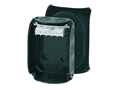 KVIK 180x130mm Sort M20-32 5x2,5-6mm² 