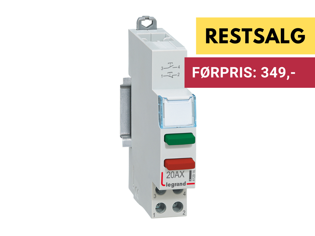 CX3 2 funktions pulstrykknap 20A/250V 1M