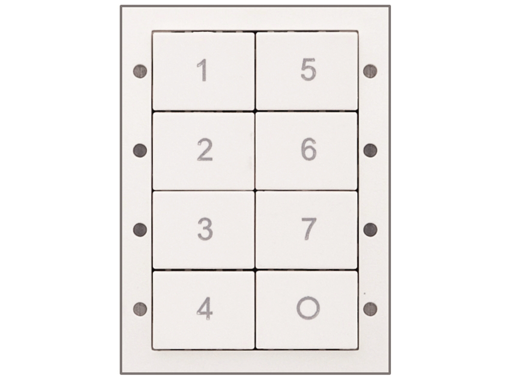 Helvar DALI 136W panel med 8 tryk - Hvid