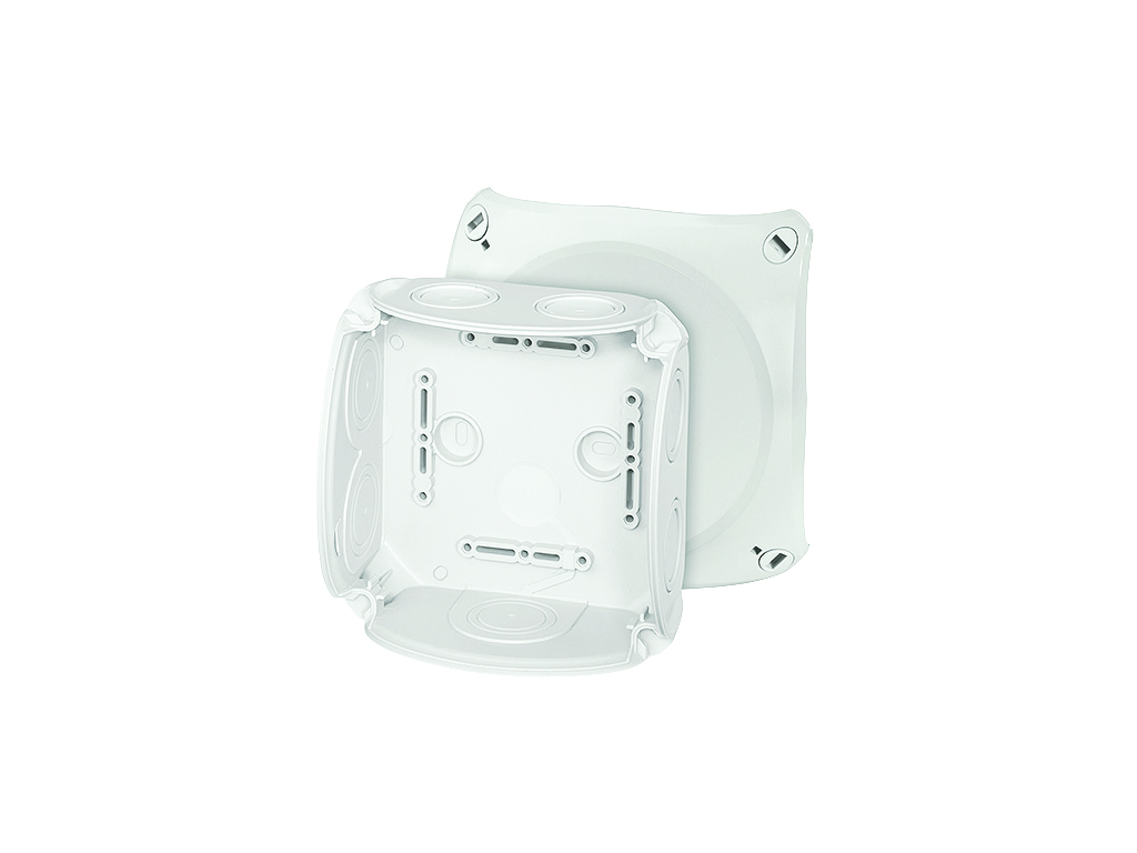 Forgreningsdåse uden klemmer, 130x130x77 mm, IP66 - Grå