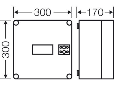 Hensel Mi kasse med DIN-skinne 6M (1x6), PE/N klemme