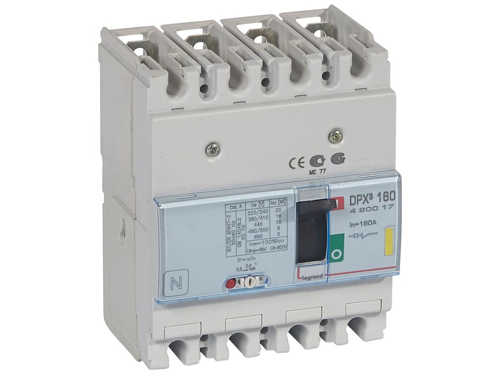 Legrand maksimalafbryder DPX³ 160, 160A 4P, 16kA