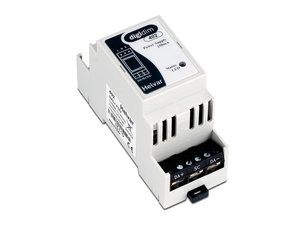 Helvar Digidim 402 strømforsyning, 250mA