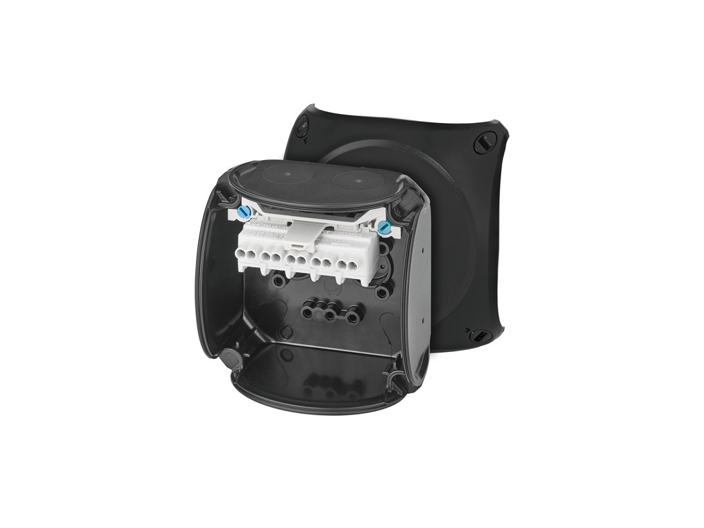 ATEX forgreningsdåse 5x0,75-2,5 mm², 93x93x62 mm - Sort