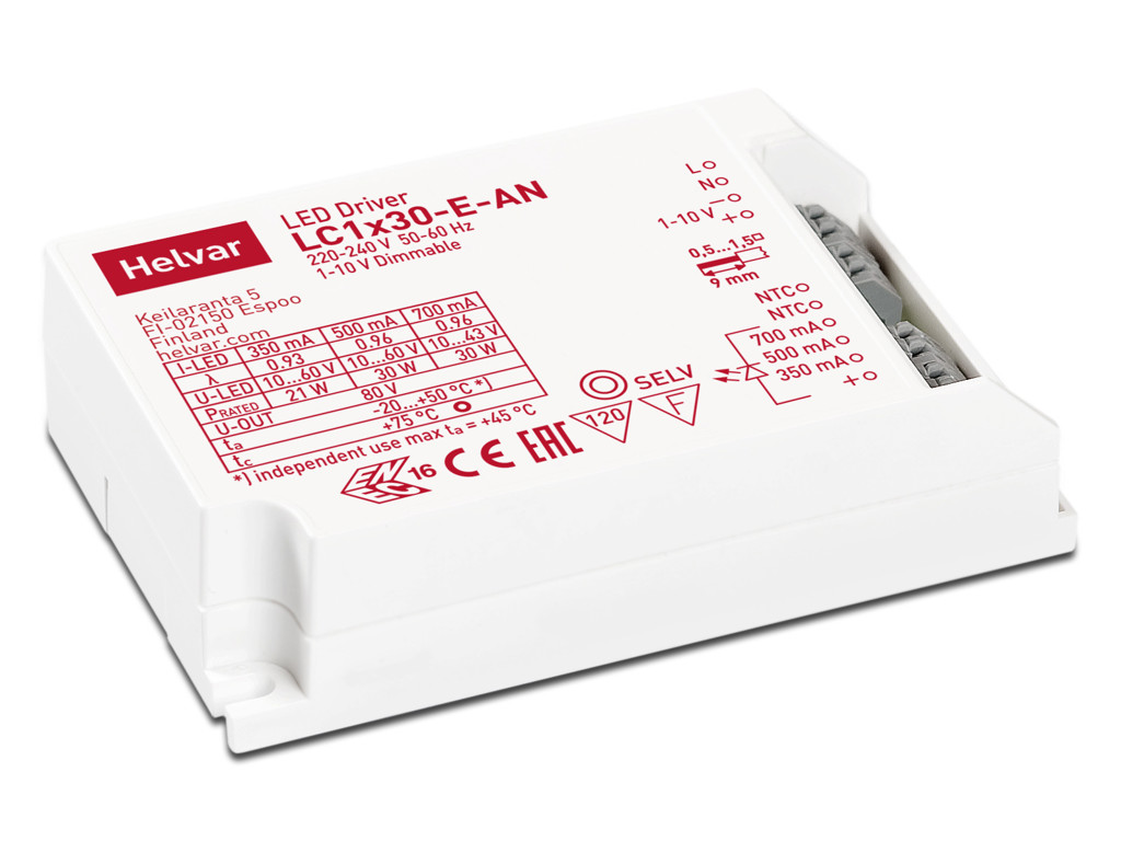 Helvar LED driver LC1x30-E-AN (1-10V)