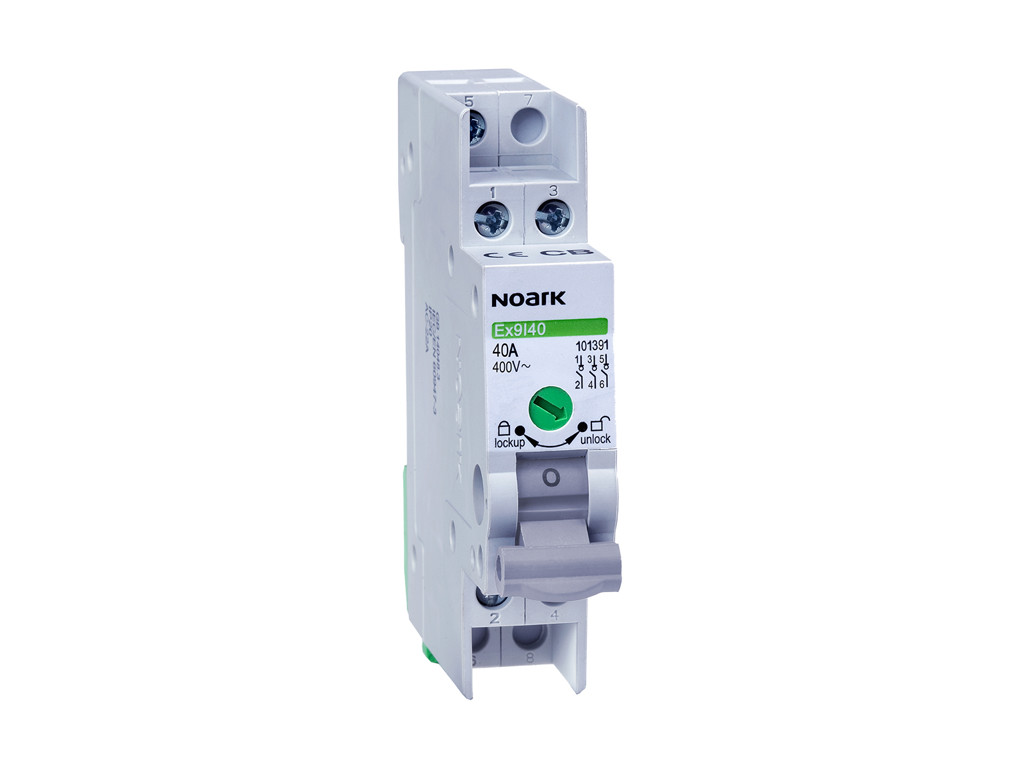 Noark lastafbryder 4P 25A, 1 Modul version