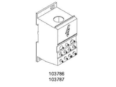 Noark distributionsblok 1P, CU/AL 1x2+5+4, 400/300A