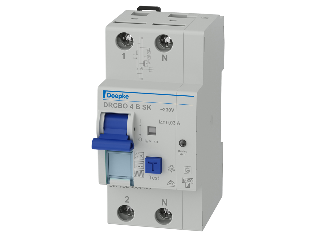 Doepke DRCBO4 kombirelæ C16A 30mA 1P+N Type B SK