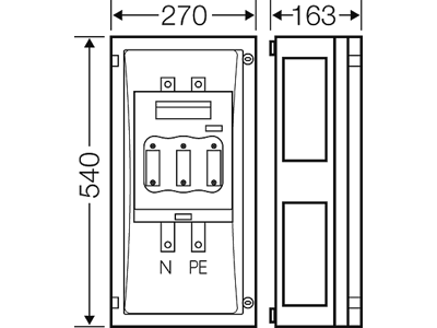 Hensel ENYSTAR kasse med 1 x sikringsafbryder 250A, HRC 1, 3-polet