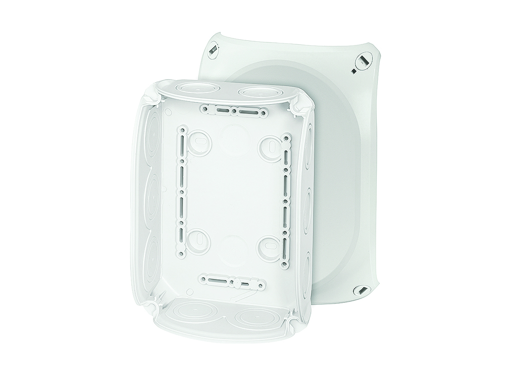 Forgreningsdåse uden klemmer, 130x180x77 mm, IP66 - Grå