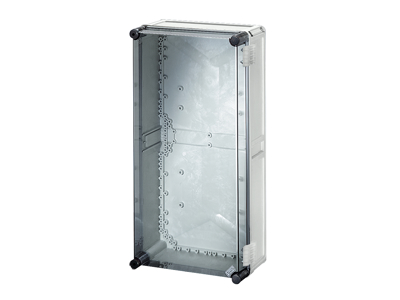 Hensel Mi kasse 600x300x170 mm - transparent hængslet låg