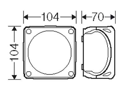 Hensel EB tom dåse 104x104x70 mm, IP66 - Sort