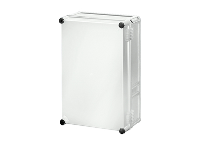 Hensel Mi kasse 450x300x170 mm - gråt hængslet låg 