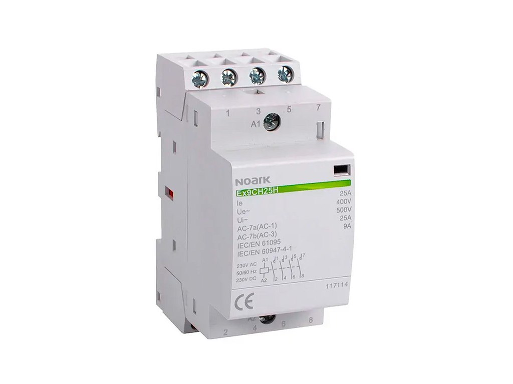 Noark brumfri kontaktor 16A, 48V AC/DC, 4NC, 2M