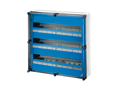 Hensel Mi kasse med DIN-skinne 84M (3x28), PE/N klemme