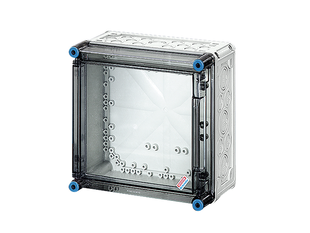 Hensel Mi kasse 300x300x182 mm - transparent hængslet låge