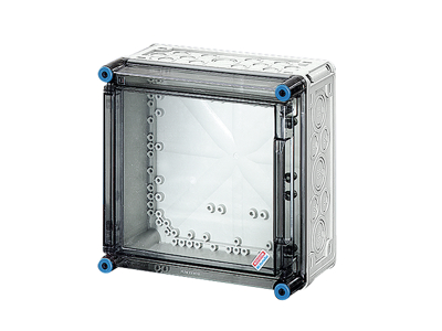 Hensel Mi kasse 300x300x182 mm - transparent hængslet låge