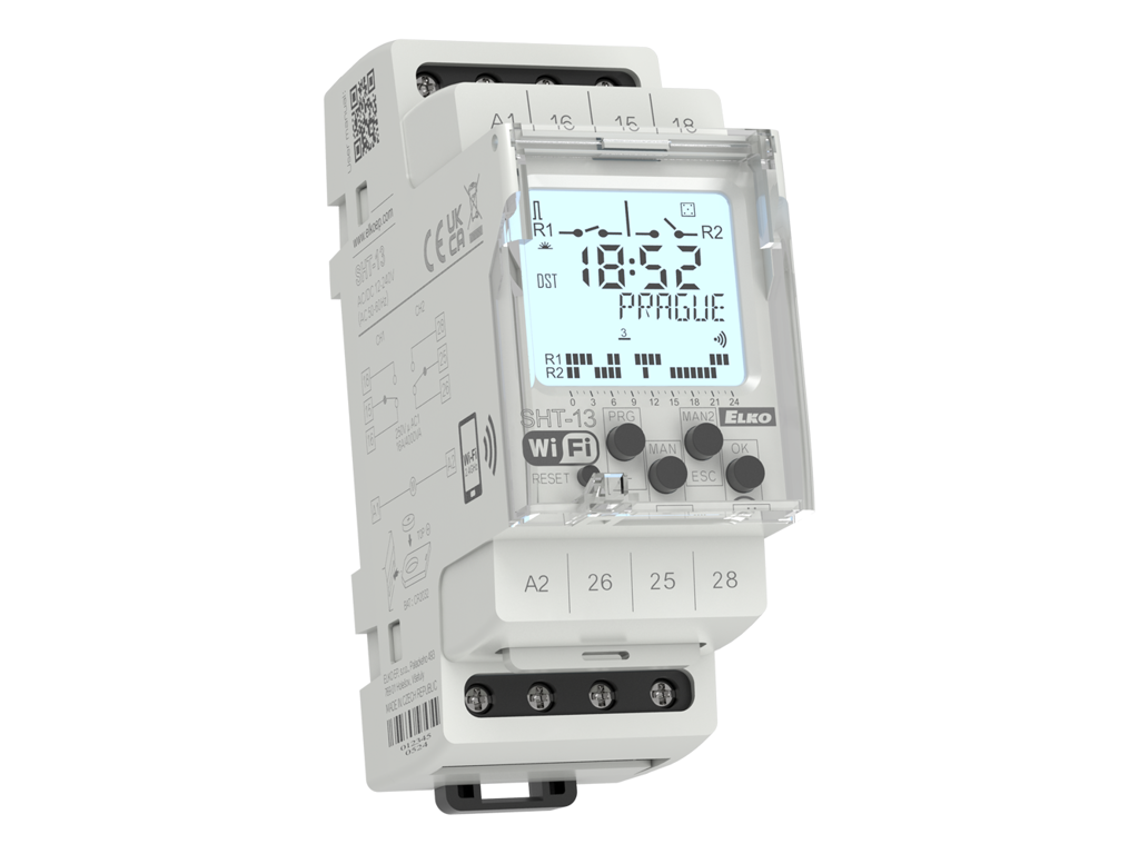 ELKO EP digitalt WIFI multifunktionsur, 2 kanaler