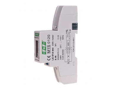F&F kWh måler 1-faset, direkte måling 50A, MID
