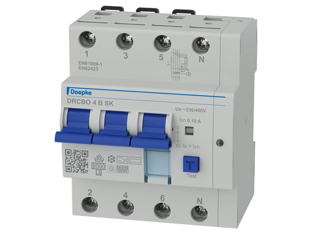 Doepke DRCBO4 kombirelæ C16A 300mA 3P+N Type B SK