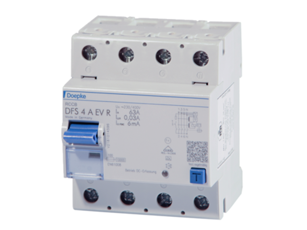 Fejlstrømsafbryder (RCD) DFS4 063A/0,03 EV 4P Type A *H*