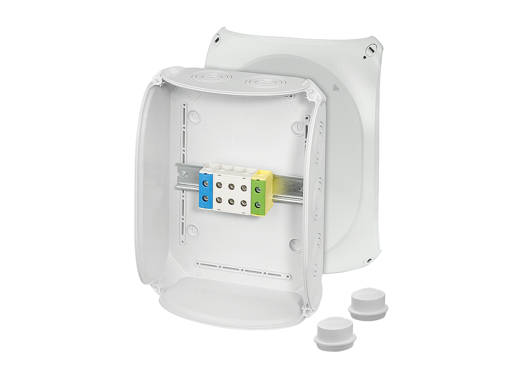 Forgreningsdåse 5x1,5-50 mm², Cu/Alu, 225x295x122 mm, IP66/67/69 - Grå