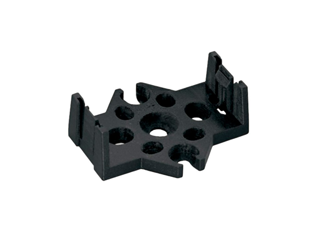 WAGO monteringsbeslag 5P, til afgreningsblokke, plastik - Sort