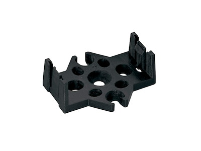 WAGO monteringsbeslag 5P, til afgreningsblokke, plastik - Sort