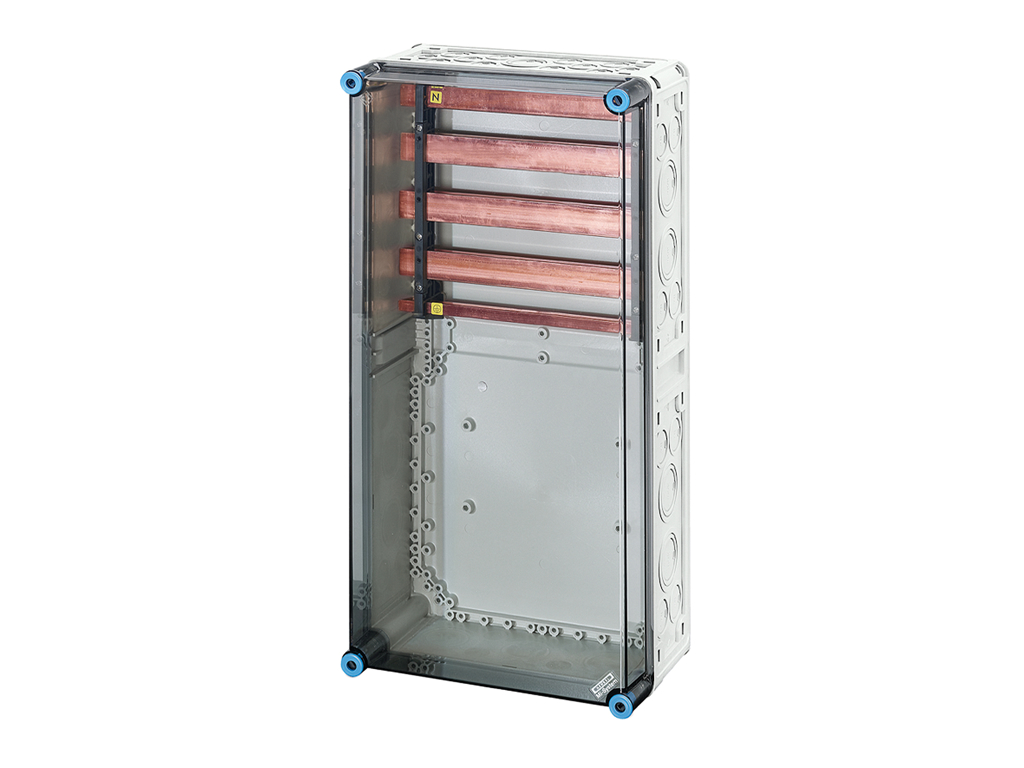 Hensel Mi kasse med skinnefelt 630A Cu 5-polet, 600x300x170 mm