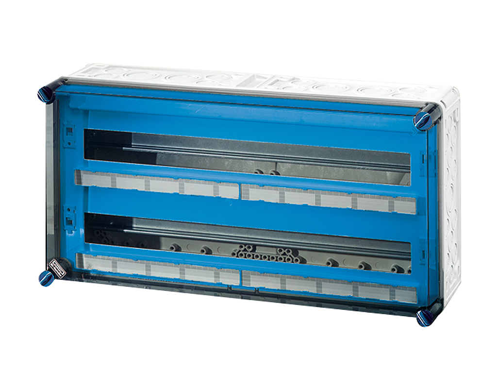 Hensel Mi kasse med DIN-skinne 56M (2x28), PE/N klemme