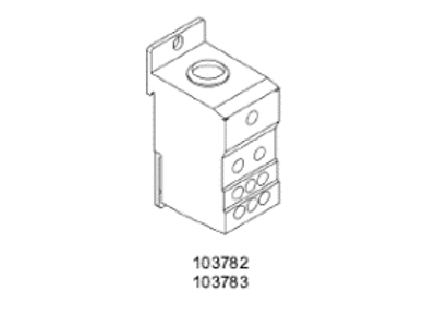 Noark distributionsblok 1P, CU/AL 1x6, 160/125A