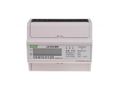 F&F kWh måler 3-faset, direkte måling 100A, MID