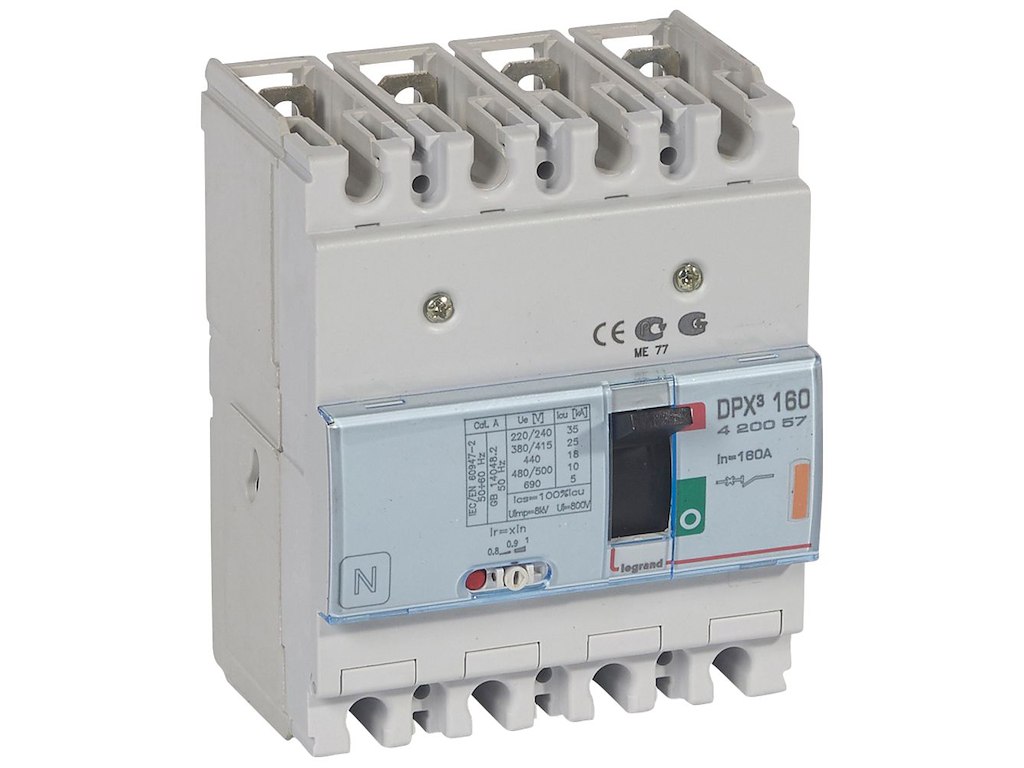 Legrand maksimalafbryder DPX³ 160, 160A 4P, 25kA
