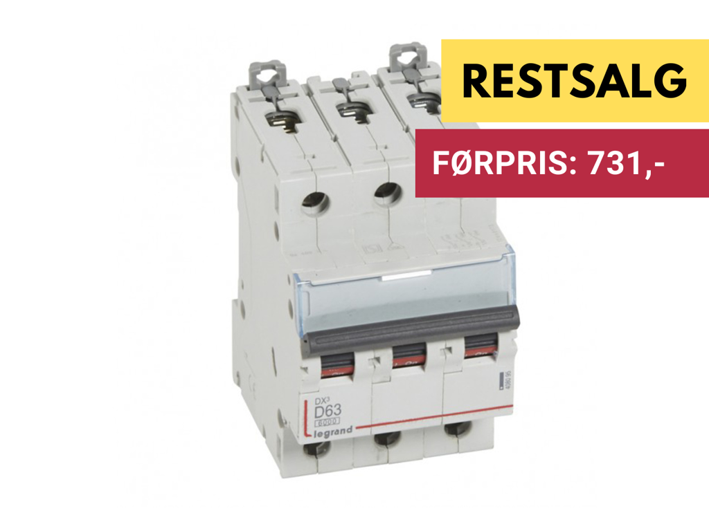 DX3 Automat D 63A 3P 3M 6/10kA 