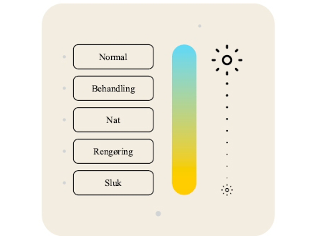 Specialdesignet Helvar ILLUSTRIS® panel i glas 