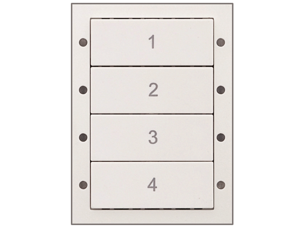 Helvar DALI-2 137WD2 panel med 4 tryk - Hvid