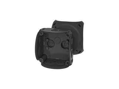 Forgreningsdåse uden klemmer, 84x84x55 mm, IP66 - Sort