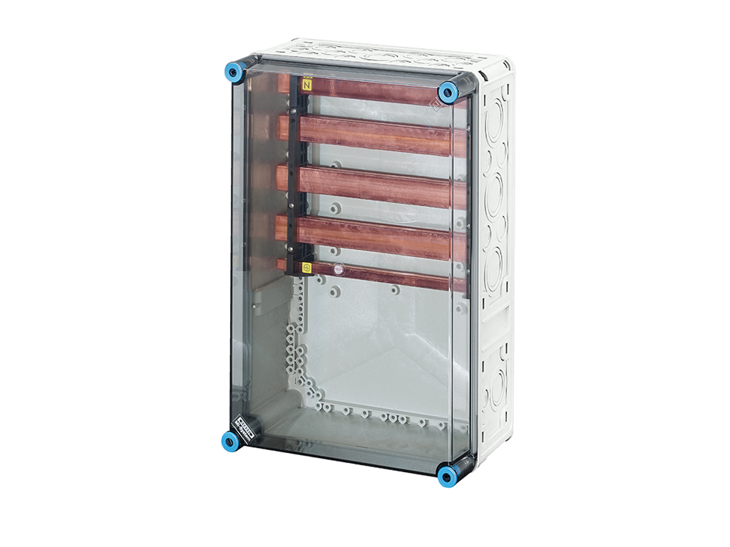Hensel Mi kasse med skinnefelt 630A Cu 5-polet, 450x300x170 mm