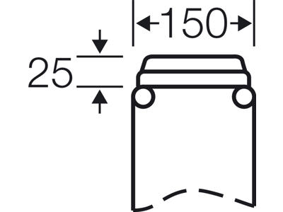 Flange uden udslagsblanketter, 150x25 mm