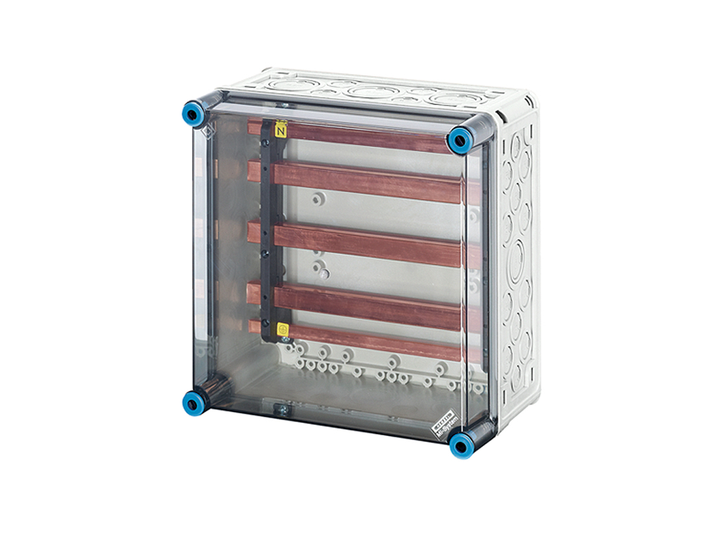 Hensel Mi kasse med skinnefelt 400A Cu 5-polet, 300x300x170 mm