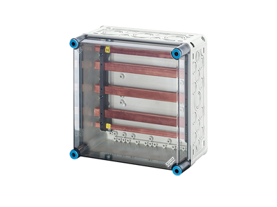 Hensel Mi kasse med skinnefelt 400A Cu 5-polet, 300x300x170 mm