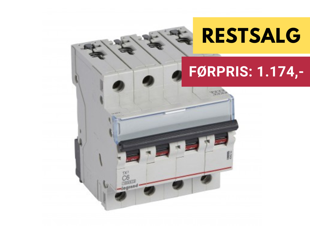 TX3 Automat C 6A 4P 4M 10/10kA 