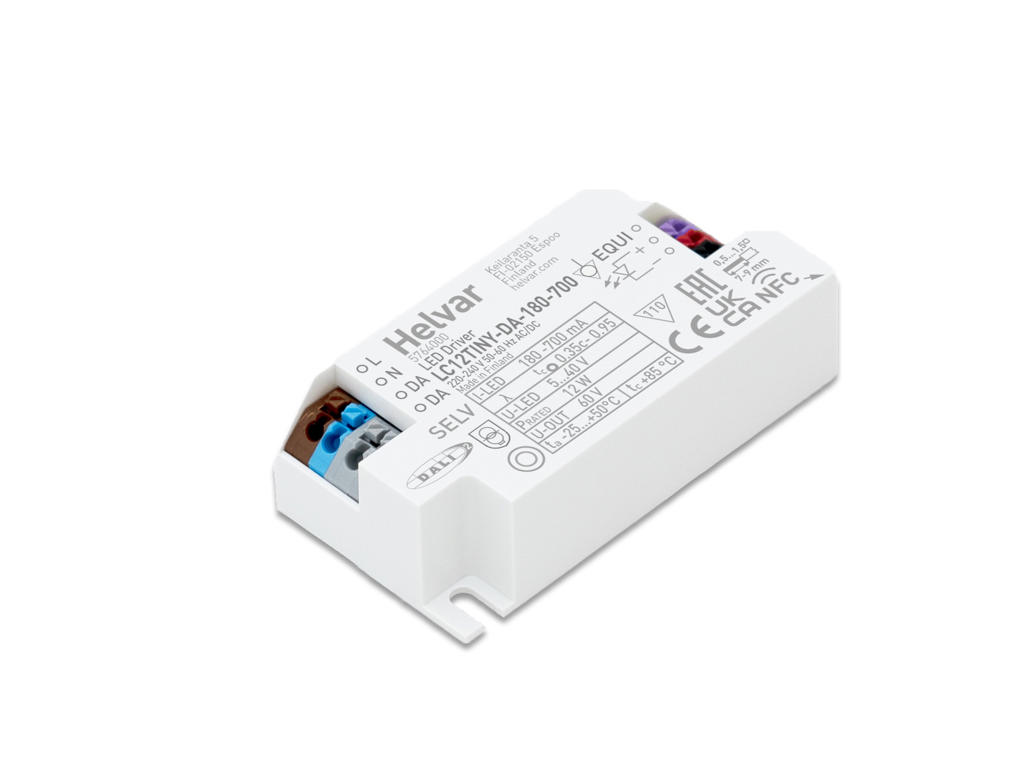 Helvar LED tiny driver LC12TINY-DA-180-700 (DALI-2)