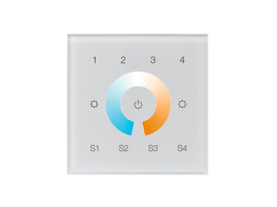 DALI TW panel m/4 scenarier + dæmp, 4 DALI grupper, 100mA DALI bus