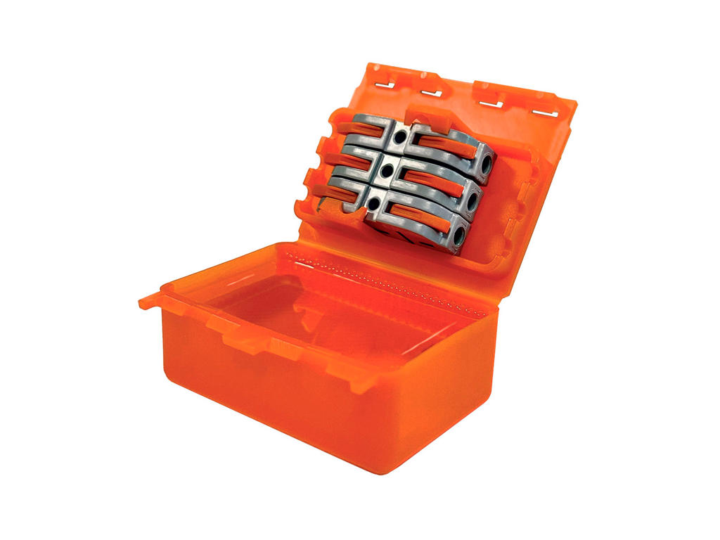 Raytech samledåse med gel, 67x50x28 mm, IP68 - Orange