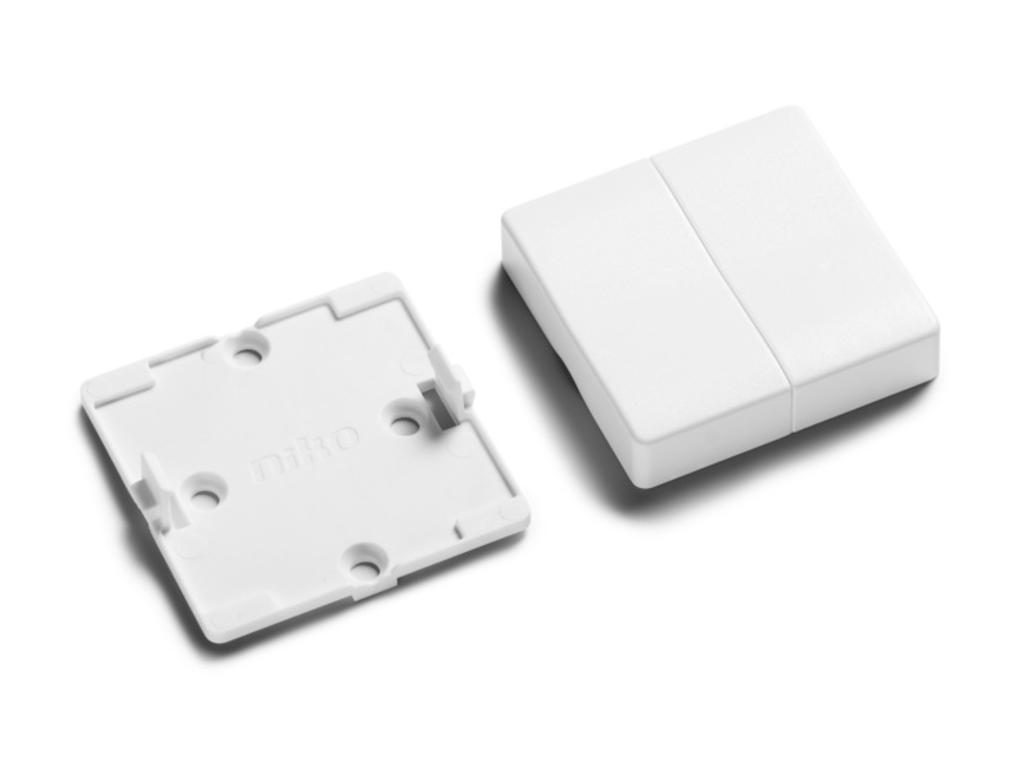 Tangenter og bagplade (4-tryk) til EnOcean tryk for Fuga - Hvid